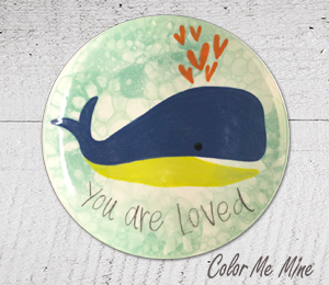 Fort McMurray Whale Love Plate