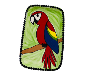 Fort McMurray Scarlet Macaw Plate