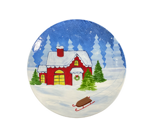 Fort McMurray Christmas Cabin Plate