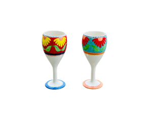 Fort McMurray Floral Wine Glass Set
