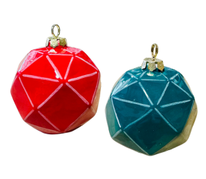 Fort McMurray Jewel Toned Faceted Ornament